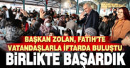 Büyükşehir gönül sofrası Fatih’te kuruldu