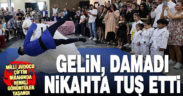 Milli judocular nikah masasına judo kıyafetiyle oturdu