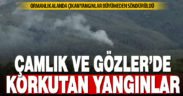 Çamlık ve Gözler’de başlayan orman yangınları büyümeden söndürüldü