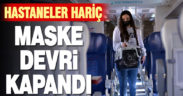 Hastaneler hariç maske zorunluluğu kalktı