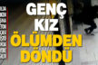 Genç kız ölümden döndü. Önünden geçtiği inşaattan düşen beton parçası başına isabet etti
