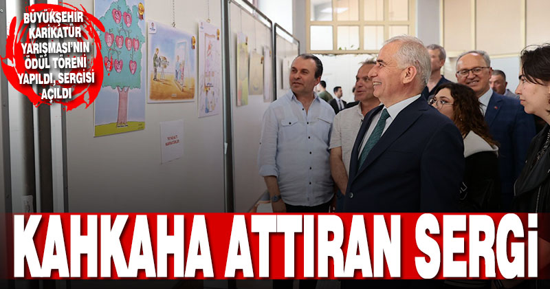 Büyükşehir Uluslararası Karikatür Yarışmasının ödül töreni yapıldı, sergi açıldı