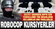 İki kursiyer, ehliyet sınavında filmleri aratmayan kopya düzeneği ile yakalandı