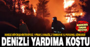 Denizli Büyükşehir İtfaiyesi, Marmaris yangınına araç ve personel gönderdi