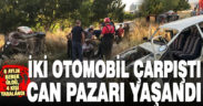 Tavas’ta iki otomobilin sonucu bir bebek öldü 4 kişi yaralandı