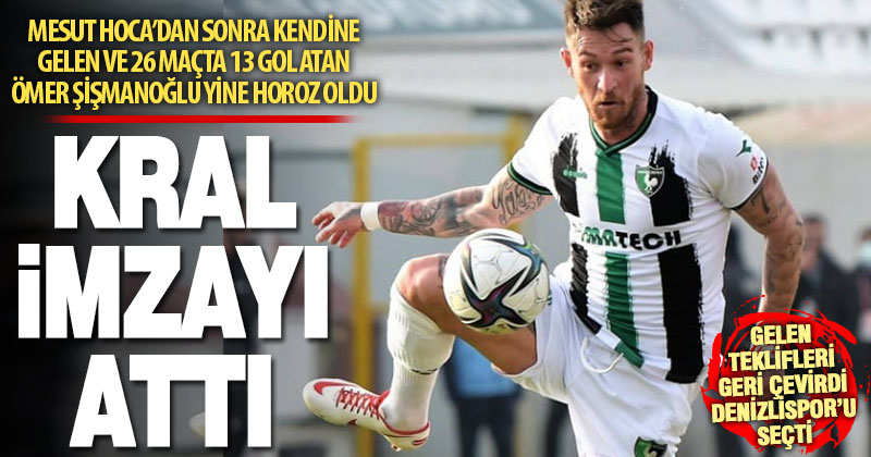 Denizlispor’un golcüsü Ömer Şişmanoğlu yeniden Horoz oldu