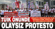 Memurların TÜİK önündeki eylemi olaysız tamamlandı