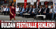 Buldan festivali renkli görüntülerle başladı
