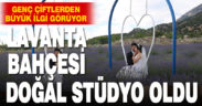 Çivril’deki lavanta bahçesi düğün fotoğrafları için doğal stüdyo oldu