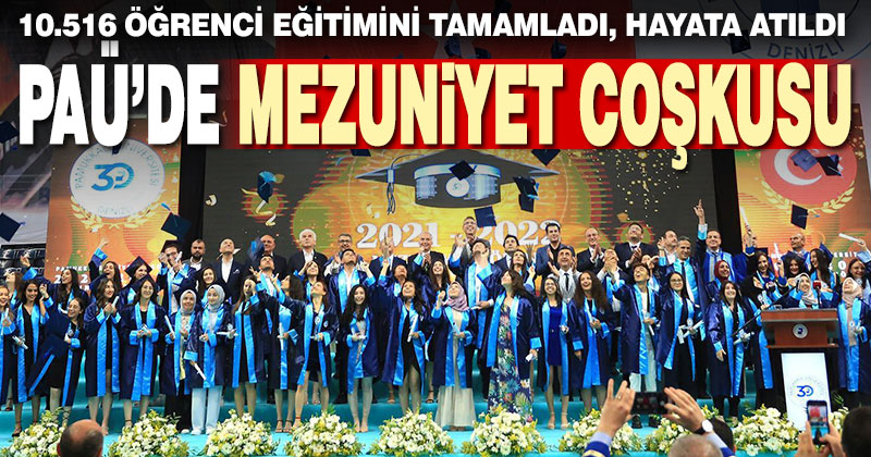 Pamukkale Üniversitesinde mezuniyet coşkusu