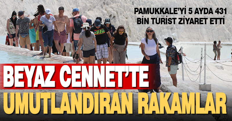 Pamukkale’ye 2022’nin ilk 5 ayında 431 bin turist geldi