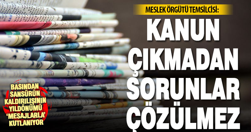 Basın bayramında meslek temsilcileri, ‘kanuna’ dikkat çekti