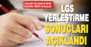 LGS yerleştirme sonuçları açıklandı