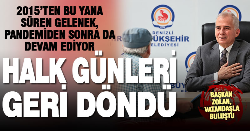 Başkan Zolan Halk Günü’nde vatandaşlarla buluştu