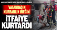 Denizli’de kuyuya düşen ineği itfaiye ekipleri kurtardı