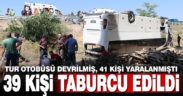 Denizli’de tur otobüsünün devrilmesi sonucu yaralanan 39 kişi taburcu edildi