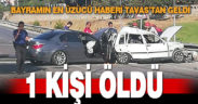 Tavas’ta otomobiller çapıştı: 1 ölü