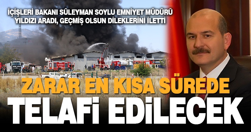 İçişleri Bakanı Soylu’dan Emniyet Müdürü Yıldız’a geçmiş olsun telefonu