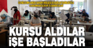 Denizli OSB ve Kızılay işbirliğiyle kurs alan 12 kadın meslek sahibi oldu