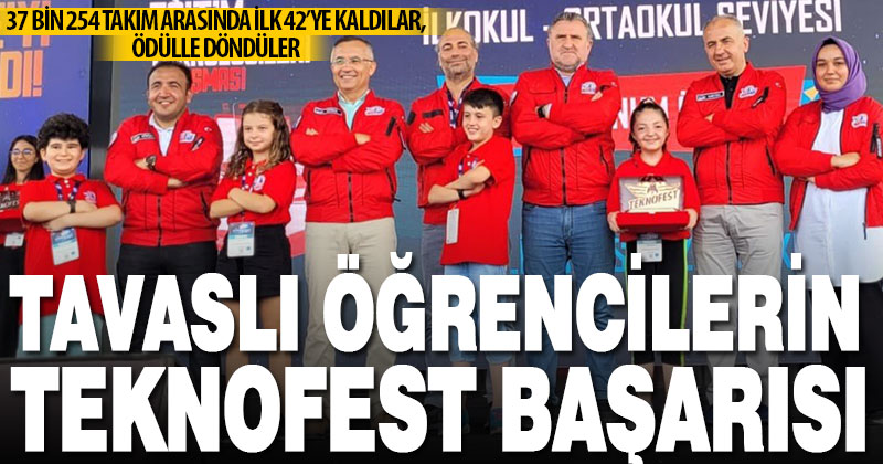 Tavas Gazi İlkokulu öğrencilerine Teknofest’ten ödül