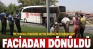 Seyir halindeki yolcu otobüsünde yangın çıktı