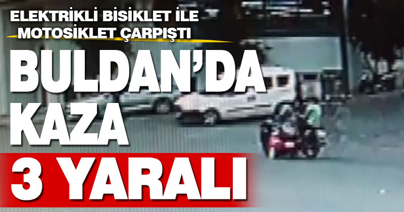 Buldan’da elektrikli bisiklet ile motosikletin çarpıştığı kazada 3 kişi yaralandı