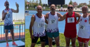 65 yaşındaki atletten 3 madalya birden