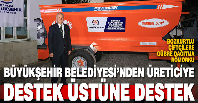 Büyükşehir’den üreticiye bir destek daha