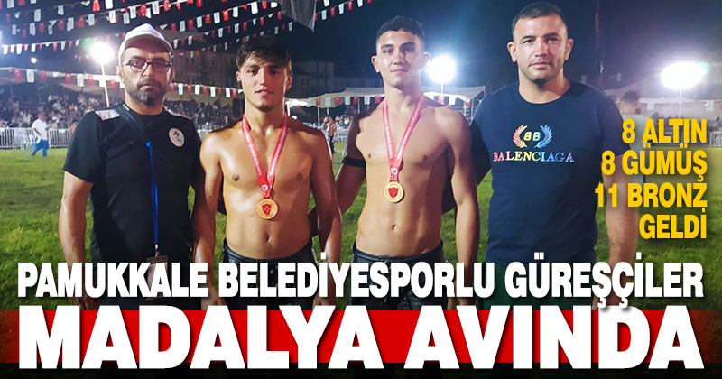 Pamukkale Belediyesporlu güreşçilerden 27 madalya