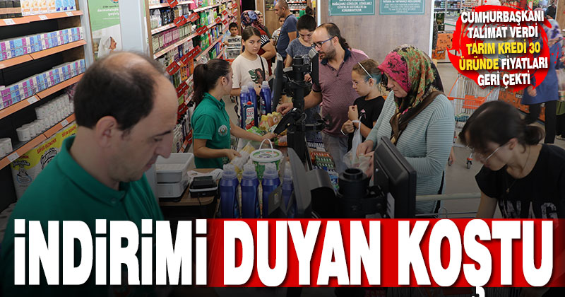 Denizli’deki Tarım Kredi marketlerde indirim hareketliliği yaşanıyor