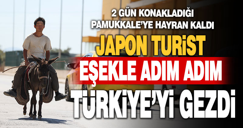 Japon turist eşekle adım adım Türkiye’yi gezdi