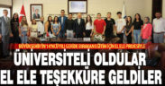 Eğitim İçin El Ele projesi ile üniversiteyi kazanan gençlerden teşekkür ziyareti
