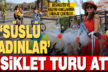 Denizli’de ‘Süslü Kadınlar Bisiklet Turu’ yapıldı