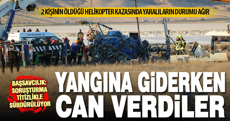 Yangın helikopteri düştü: 2 Rus personel öldü, 2’si Türk 5 yaralının durumu ağır
