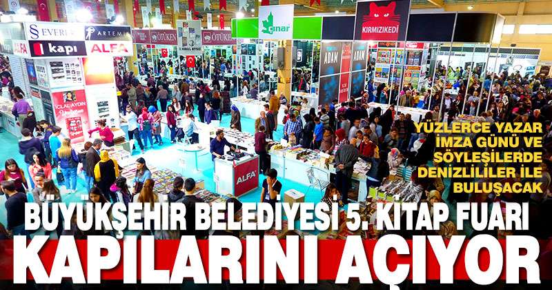 Denizli Büyükşehir Belediyesi 5. Kitap Fuarı cuma günü açılıyor