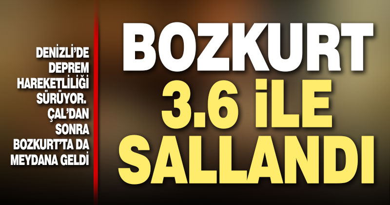 Bozkurt’ta 3.6 büyüklüğünde depremle sarsıldı
