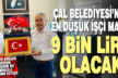 Çal Belediyesi’nde en düşük işçi maaşı 9 bin lira olacak