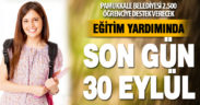 Pamukkale Belediyesi’nin eğitim yardımında son gün 30 Eylül