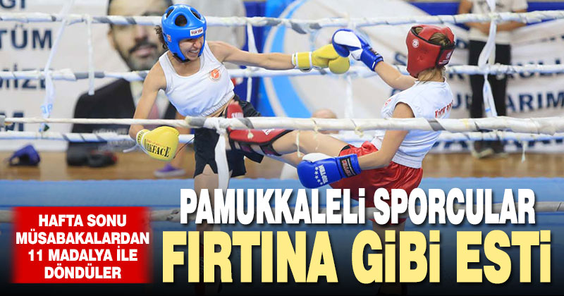 Pamukkaleli sporcular fırtına gibi esti
