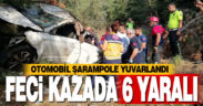 Cankurtaran’da otomobil şarampole yuvarlandı: 6 yaralı