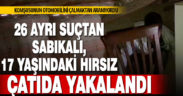 Komşusunun otomobilini çalan 17 yaşındaki hırsız çatıda saklanırken yakalandı