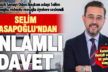 Selim Kasapoğlu’ndan anlamlı davet
