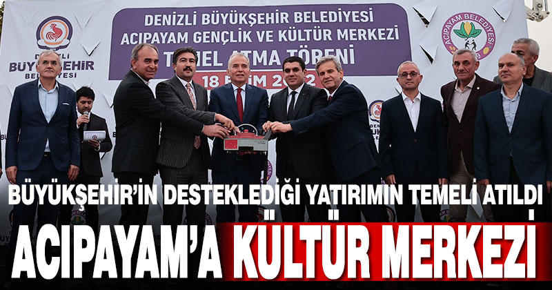 Acıpayam, Gençlik ve Kültür Merkezi’ne kavuşuyor