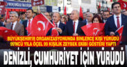 Denizli’de Cumhuriyet’in 99. yılına özel 99 kişiyle zeybek gösterisi yapıldı