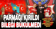 Final maçında parmağı kırılan Denizlili sporcu dünya ikincisi oldu