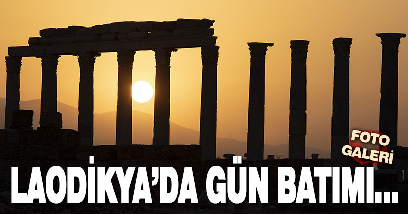Denizli’deki Laodikya Antik Kentinde gün batımı