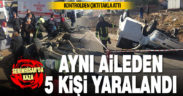 Serinhisar’da takla atan araçtaki 5 kişi yaralandı