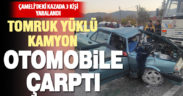 Çameli’de kamyonun otomobille çarpıştığı kazada 3 kişi yaralandı