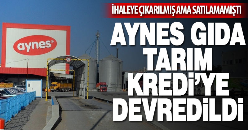 TMSF, Aynes Gıda’yı Tarım Kredi’ye devretti