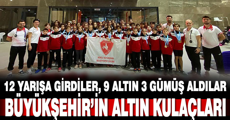 Büyükşehir’in altın kulaçlarından 12 madalya